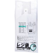 レジ袋 乳白 東16号 取っ手付き シャカシャカ素材 100枚入 幅190(310)×奥行460×厚さ0.013mm 持ち手が食い込みにくい幅広設計 00722116