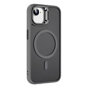 iPhone 16e カメラリングスタンドケース グレー 1845-16E-GRAY