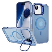 iPhone 16e カメラリングスタンドケース ブルー 1845-16E-BLUE