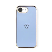 iPhone 16e キラリンハートケース ブルー 1716-16E-BLUE