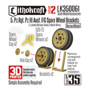 LK350061 1/35 WWII ドイツ III号戦車F型/G型用 予備転輪ラック 第5戦車連隊バージョン2 [プラモデル用パーツ]