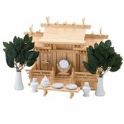 神棚 屋根違い三社 木曽桧 小 神棚セット