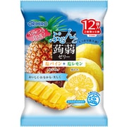 ぷるんと蒟蒻ゼリー パウチ 塩パイン+塩レモン 20g×12個