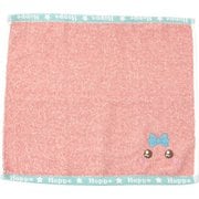 ほっぺちゃん 刺繍タオルハンカチ 中 ピンク