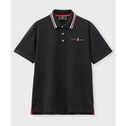 ゴルフウェアメンズ 半袖ポロシャツ 25S POLO/JQ/MONOGRAM Lサイズ BLK GF571 BLK L