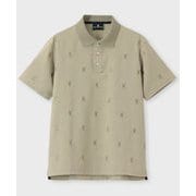 ゴルフウェアメンズ 半袖ポロシャツ 25S POLO/サッカーST/EMBロゴパターン/S. Lサイズ BEG GF573 BEG L