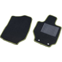 スズキ ジムニー＆シエラ（JB64/JB74）専用フロアマット ダークグリーン 運転席/助手席 2点セット ヒールパッド付き 裏面滑り止め加工 IMP335