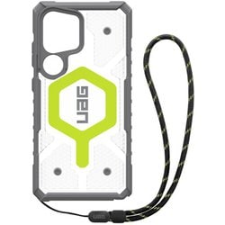 Galaxy S25 Ultra用 マグネット対応PATHFINDER CLEAR（ランヤード同梱）アクティブネオン UAG-GLXS25U-MS-AN/L
