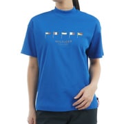 ゴルフウェアレディース 25S マルチフラッグ リラックス半袖モックネック Mサイズ BLU THLA501