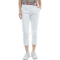 ゴルフウェアレディース 25S ベルテッドツイル 3/4パンツ Mサイズ WHT THLA505