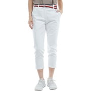 ゴルフウェアレディース 25S ベルテッドツイル 3/4パンツ Mサイズ WHT THLA505