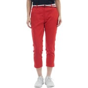 ゴルフウェアレディース 25S ベルテッドツイル 3/4パンツ Mサイズ RED THLA505