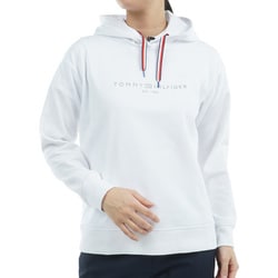 ゴルフウェアレディース 25S フロントロゴ フーディーパーカ Lサイズ WHT THLA509