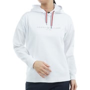 ゴルフウェアレディース 25S フロントロゴ フーディーパーカ Lサイズ WHT THLA509