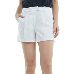ゴルフウェアレディース 25S フロントタックツイル ショートパンツ Lサイズ WHT THLA519
