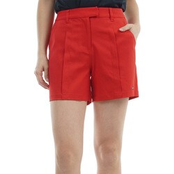ゴルフウェアレディース 25S フロントタックツイル ショートパンツ Mサイズ RED THLA519