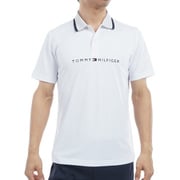 ゴルフウェアメンズ 25S エッセンシャルストライプカラー 半袖ポロ Mサイズ WHT THMA513