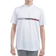 ゴルフウェアメンズ 25S HILFIGERグラフィック 半袖モック Mサイズ WHT THMA527