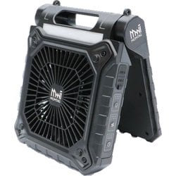 ボックス扇 MOMTAG ポータブルソーラーライトファン 角度調節可能 HDL-4690