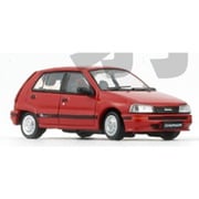 64B0450 1/64 ダイハツ シャレード 1991 4ドア レッド 16バルブ [ダイキャストミニカー]