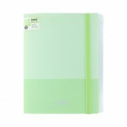 限定 ゴムバンド付クリアファイル5P+ファスナーポケット mitte(ミッテ) リーフグリーン S2173085