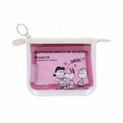 限定 クリアポーチミニ フラット mitte PEANUTS ピンク S2335565