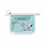 限定 クリアポーチミニ フラット mitte PEANUTS ライトブルー S2335573
