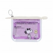 限定 クリアポーチミニ フラット mitte PEANUTS バイオレット S2335581
