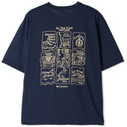 シダートレイルバックグラフィックTシャツ メンズ カットソー Collegiate Navy, Trailguide Icons（464） Sサイズ AE3185