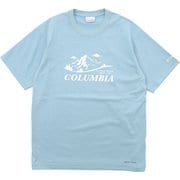 ヤハラフォレストグラフィックショートスリーブTシャツ メンズ カットソー Ripple Blue, Front Print(431) Lサイズ PM0509
