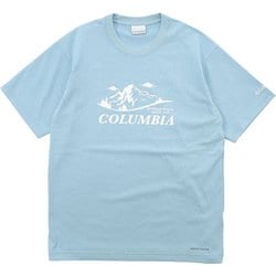 ヤハラフォレストグラフィックショートスリーブTシャツ メンズ カットソー Ripple Blue, Front Print（431） XLサイズ PM0509