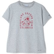 ウィメンズヤハラフォレストショートスリーブTシャツ レディース カットソー Columbia Grey Heather,Mountain Graphic（039） Lサイズ PL1517
