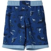 サンディショアーズプリンテッドボードショーツ キッズ パンツ Mountain Blue Trail Tails, Ripple Blue(436) XSサイズ AB0033