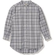 TSリネンチェックチュニック レディース シャツ ライトグレー(021) Mサイズ 8212579