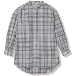TSリネンチェックチュニック レディース シャツ ライトグレー（021） Lサイズ 8212579
