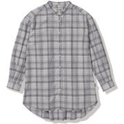 TSリネンチェックチュニック レディース シャツ ライトグレー(021) Lサイズ 8212579