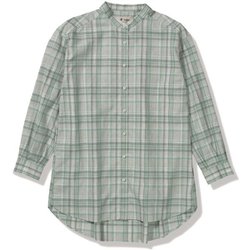 TSリネンチェックチュニック レディース シャツ ミストミント（247） Lサイズ 8212579