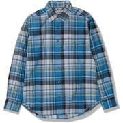 Cシールドフレッシュチェックシャツ メンズ シャツ ブルー(040) Lサイズ 5212521