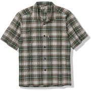 CシールドサーフェスチェックOCシャツS/S メンズ シャツ アッシュグリーン(246) Lサイズ 5212203