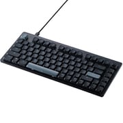 ゲーミングキーボード 有線 磁気スイッチ 75%サイズ ロープロファイル ラピッドトリガー US配列 RGB 着脱式ケーブル テンキーレス V custom ブラック TK-VK720ALBK-EN