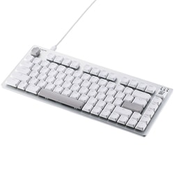 ゲーミングキーボード 有線 磁気スイッチ 75％サイズ ロープロファイル ラピッドトリガー US配列 RGB 着脱式ケーブル テンキーレス V custom ホワイト TK-VK720ALWH-EN