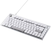 ゲーミングキーボード 有線 磁気スイッチ 75%サイズ ロープロファイル ラピッドトリガー US配列 RGB 着脱式ケーブル テンキーレス V custom ホワイト TK-VK720ALWH-EN
