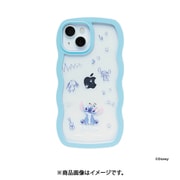 iPhone 15/14/13用 うねうねケース ディズニーキャラクター ブルー・スティッチ・ラクガキ 661-990513