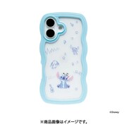 iPhone 16用 うねうねケース ディズニーキャラクター ブルー・スティッチ・ラクガキ 661-990537