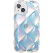iPhone 15/14/13用 ULTRA FINE クリアキルティングケース オーロララメ 661-055853