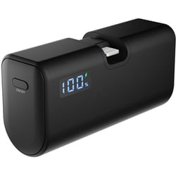 180度回転コネクタ 直挿し モバイルバッテリー （MFI認証Lightningコネクタ） 5000mAh BK HD4-MBTCD20W180L05BK