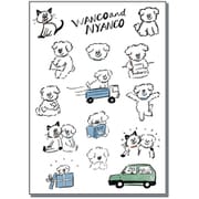 W&N ダイカットシール(わんこ) WN0006
