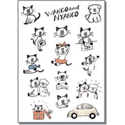 W&N ダイカットシール(にゃんこ) WN0007