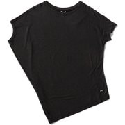 W ルーズエアTシャツ レディース フィットネス ヨガ シャツ JET BLACK（872） Mサイズ SNW024590