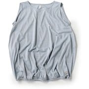 JP140 バックバルーンノースリーブ レディース フィットネス ヨガ シャツ Sky Grey(160) Mサイズ SNWJ10203